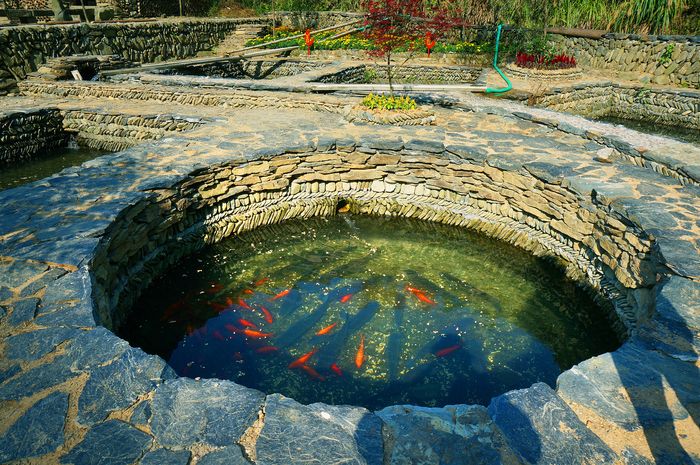 泉水養魚產業。休寧宣傳部供圖