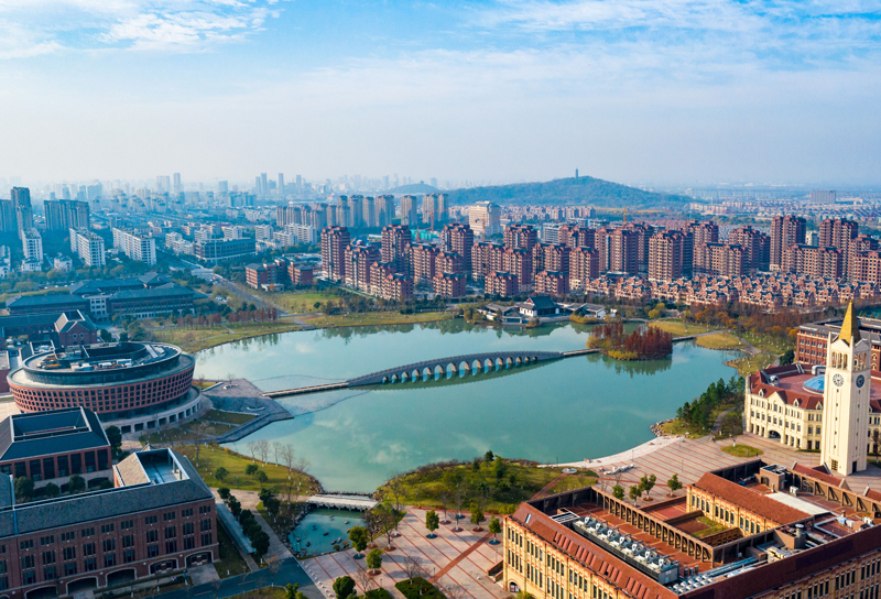 浙江大學海寧國際校區航拍圖。浙江大學供圖